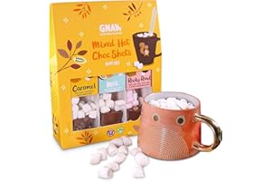 Gnaw Choc Shot Hot Chocolate Gift Set, Luxurious & Rich Hot Chocolate Gifts For Any Occasion,3 Classic & Moreish Flavours Included In All Hot Chocolate Sets, Milk Hot Choc, Caramel & Fudgy Rocky Road