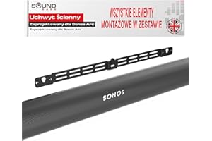 SOUND BASS Soundbass Arc Uchwyt Ścienny, Czarny, Kompatybilny z Sonos Arc i Arc Ultra, Regulowana Głębokość, Wszystkie Akcesoria w Zestawie, Zaprojektowany w Wielkiej Brytanii