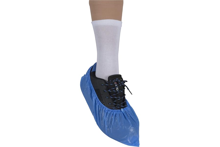ABENA Shoe Cover |100Pcs/50 Pairs| Extra Large Measuring 41x15cm | Blue Single Use Shoe Covers Disposable | Durable Disposable Shoe Covers | Boot Cover, Shoe Protector and Over Shoes Protectors.