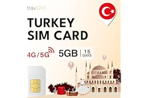 travSIM Tarjeta SIM Turquía | 15 días – 5 GB de datos SIM | datos de alta velocidad 5G/4G | acceso ilimitado a Internet para Google, Facebook, Whatsapp, Instagram y más