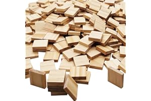 XYSMZM 300 Pcs Wood Blank Letter Tiles, Wooden Blank Scrabble Tiles for DIY Craft Supplies Decoration