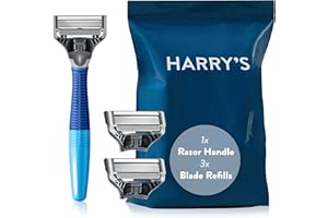 Harry's Original Starter Set, Includes Weighted Handle and 3 Razor Blade Refills