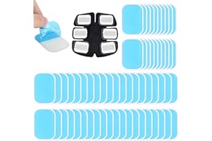 Leiptes 60 Pièces EMS Gel Pad Abs Entraîner Replacement Gel Feuille Hydrogel Gel Electrostimulation Abs Feuille de Gel de Rechange pour Electrostimulateur Musculaire Abdominale Stimulateur