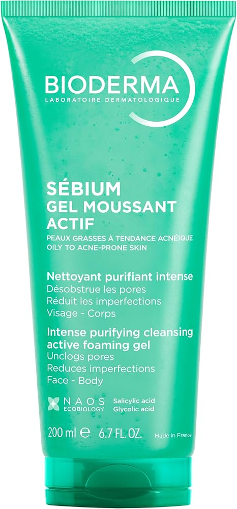 Bioderma Sébium Yağlı, Akne Eğilimli Cilt Sivilce Karşıtı Salisilik Asit Glikolik Asit Temizleme Jeli 200 ml