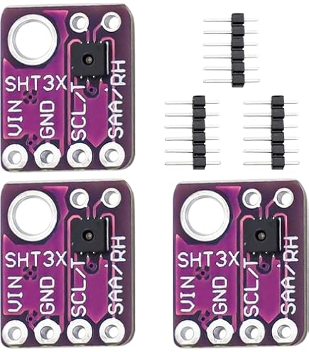 Produktbild von 2x Temperatur- & Feuchtigkeitssensor DHT22 – 3-5,5V, 16-bit, Für Arduino & Raspberry Pi, Inkl. Kabel