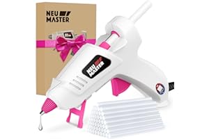 NEU MASTER Pistola Colla a Caldo, Mini Pistola a Caldo 20W con 50 stick colla 2 Impostazioni di Temperatura per Piccola Mestieri Fai-da-te e Riparazioni Incollatrice a Caldo