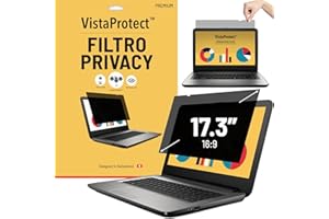 VistaProtect – Filtro Privacy Premium & Filtro Anti Luce Blu. Pellicola di Protezione per Laptop e Computer Portatile (17.3" pollici)