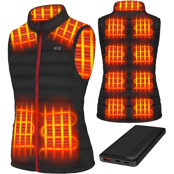 Gilet Chauffant Électrique USB Homme/Femme - 8 Zones Chauffantes, 3 Niveaux De Température - Pour L'Hiver