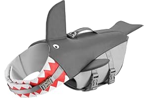 BOTEWO Gilet de sauvetage pour chien : gilet de sauvetage imperméable pour chien avec poignée et réflecteurs pour animaux de compagnie natation, rafting, bateau, conduite, surf, entraînement aquatique (gris,