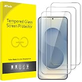 JETech Screen Protector for Samsung Galaxy S25, Pack of 3 | HD Clear, Compatible with Face ID, Anti-scratch Tempered Glass
