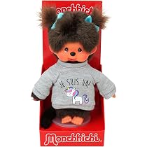 Sekiguchi 243952 - Monchhichi Original pour Fille « Tie Dye » en Porte-clés, Peluche Rose et Bleue, Porte-clés en Peluche d'environ 10 cm