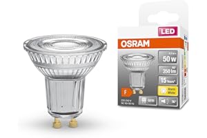 OSRAM Lampe LED LED Star par16 pour la base GU10, lampe de réflecteur, conception en verre, 350 lumens, blanc chaud (2700k), remplacement des ampoules de 50 W conventionnelles, non dimmables, 1 pack
