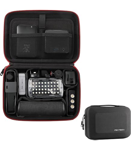Compatibile con Insta360 ACE Pro/2 - Borsa a tracolla impermeabile in PU, custodia for accessori for fotocamera di grande spazio