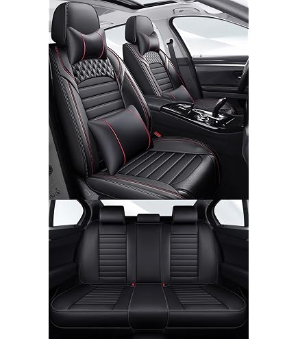 MaKeMoney Auto Set Coprisedili per Toyota Yaris Cross Hybrid 2021-2025, Set Fodere Anteriori e Posteriori Copri Sedili Traspirante Accessori,E/Black