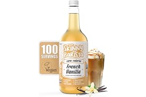 THE SKINNY FOOD CO Skinny Food Co French Vanilla Coffee Syrup - Sugar Free 1L - Zero Calorie Coffee Syrup For Coffee, Tea, Hot Chocolate, Fruit, Protein Drinks - Vegan-Friendly, Gluten-Free & Fat-Free