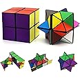 Euclidean Cube Star Cube Magic Cube Set (2 Piece), Transforming Cubes Magic Puzzle Cubes for Kids and Adults