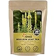 FullChea - Mullein Leaf Tea Bags, 20 Teabags, 3g/bag - Natural Mullein Tea Bags For Lungs - Non-GMO - Caffeine-free - Natural Healthy Herbal Tea For Detox & Respiratory Support