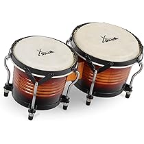 Bongo Pro Xdrum - Con Pelli Naturali E Legno Di Qualità, Per Principianti E Professionisti - Foto 4