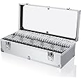 Funrous 100/50/20 Slabs Aluminum Coin Storage Box Case for Slab Holders Storage Collection Supplies Coin SlabStorage Box for Collectors(50 Coins,Silver)