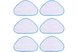 Sgizoku Steam Mop Pads for H20 HD: HD Steam Mop Pads Replacement Pads - 6 Pack H2o HD Steam Cleaner Pads Microfibre Cloth Thane Steamer Covers Triangle Washable