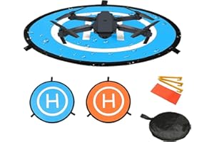 YINGJEE Drone Landing Pad, 22"/55cm Waterproof Portable Foldable Helipad Helicopter Landig Mat for DJI Mavic Pro Phantom 2/3/4/ Pro, RC Drones Helicopter, Karma Drone, DJI Mavic Air, Inspire and More…