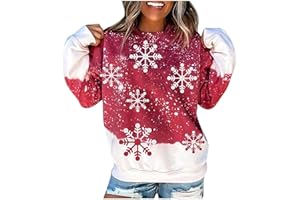 JOKELOMPLE Sudadera Mujer Sin Capucha Navidad - NavideñA Talla Grande Sueter Sudadera Personalizada Mujer OtoñO Invierno Casual SuéTer Elegante Original Adolescente Chica Sudadera NavideñA Talla Grande Sueter