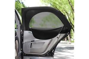 Pare-Soleil Voiture Bébé, 2 Pièces Chaussette Voiture Soleil, pour Bloquer Rayons UV, Protege Soleil Voiture Arrière et Avant, Cache Soleil Fenêtre Voiture pour Enfants et Animaux (Arrière)