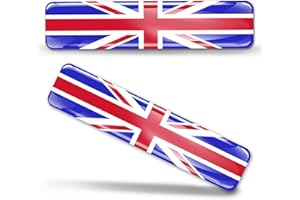 Biomar Labs® 2 x Aufkleber 3D Gel Silikon Großbritannien England UK Great Britain Union Jack Flag Flagge Fahne Autoaufkleber F 26