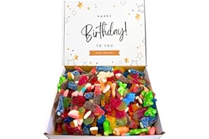 Happy Birthday Random Pick & Mix 1kg Hamper Gift Box For Women, Men & Kids - Sweetie Tooth