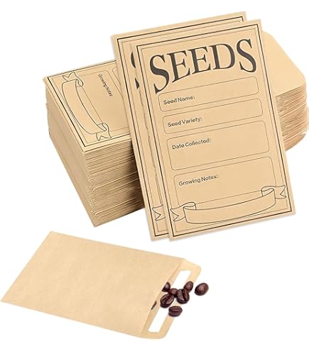 200 Enveloppes Refermables Pour Graines 5x10cm - Sachets De Stockage Pour Semences Légumes Et Fleurs