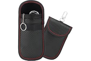 Flearitzo 2PCS Bolsa Faraday para Llaves de Coche – Funda Protectora Antirrobo con Bloqueo de Señal RFID/WiFi/GSM/LTE/NFC – Compatible con Llaves Keyless, Fibra de Carbono