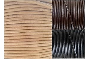 ‎AURORIS Auroris - Lederband rund Ø 1,5 mm - Länge/Farbe wählbar - Variante: 5m / Natur