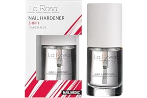 LA ROSA LaRosa DURCISSEUR d’ongles 3-en-1, SOIN RENFORÇANT POUR ONGLES, Base Coat protectrice - FORMULE ULTRA FORTIFIANTE - 10 ml