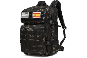 GUJOIN Mochila De Pesca De 50 Litros Impermeable De Nailon Duradera,Mochila Deportiva Táctica Militar Al Aire Libre Mochilas De Senderismo Casual