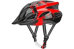 GOXIFACA Casco Bicicleta Adulto con Visera Extraíble Forro Lavable Cascos Bicicleta Montaña Ajustable para Adultos Que Montan en Montañas y Carretera (Tamaño de la Cabeza 58-62cm)