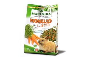 MANITOBA Monello Pellet Carota Alimento Completo per Conigli Nani 900 gr
