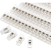 Pack 50 Stück Wonder Clips Nähklammern Stoffklammern Nähzubehör Wonderclips Verbindlich Kunststoff Clips Schellen Klar…