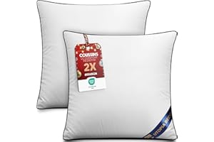 Utopia Bedding Coussin 65x65 cm Lot de 2, Coussins de Garnissage, Canapé Oreillers, Rembourrage Coussins, Intérieur Coussin Salon (Blanc)