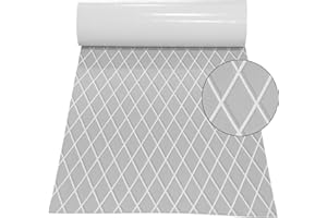 Hzkaicun 190x70cm Feuille Pont de Bateau en Faux Teck en Mousse Eva pour Plancher Marin de Yacht Tapis de Sol de Bateau Autocollant imperméable Auto-adhésif aux Yachts, Bateaux à Moteur, Kayaks