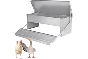 FIVMEN Mangiatoia automatica da 5 kg con pedale, piedini per pollame, mangiatoia automatica in metallo, impermeabile, per polli, ecc