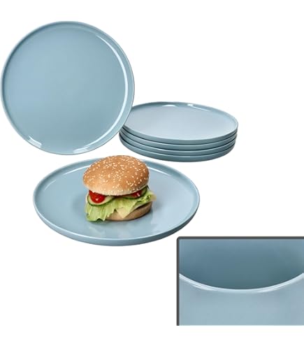 Ritzenhoff & Breker Jasper Set van 6 taartborden, Gebaksbordjes, grijsblauw, aardewerk, ontbijtborden voor 6 personen, kleine borden voor salade, dessert enz. voor ontbijt, lunch, koffie en avondbrood
