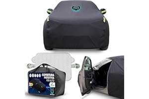 Buho Boost Notturno - Telo Auto Impermeabile + Logo Luminoso Con Parasole Incluso + 9 Magneti - Telo Copriauto Da Esterno + 2 Zip - Protezione Totale Pioggia/Neve/UV/Polvere - Universale Auto SUV