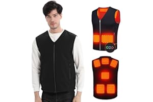 Pinuotu Electric Heated Vest Jacket for Men and Women, USB Charging Vest 3-level Heating for 8 Hours, Heated Clothes Jacket for Warmth, Outdoor Work, Ski, Hiking(NO Power Bank)