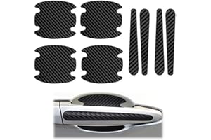 ACOBETEYLN 8 Pcs Car Door Handle Protective Film, Universal 3D Car Door Handle Scratch Protector, Auto Door Cup Protective Sticker Carbon Fiber Like Car Door Handle Waterproof Anti-Scratch Covers