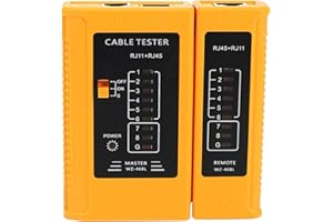 Roundsky Outil de test pour câble réseau RJ45 RJ11 RJ12 CAT5 CAT6 UTP USB LAN câble Ethernet (batterie non incluse)