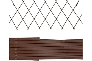 HOME HACKS Home Hack Garden Trellis Plastic Expanding Trellis Plant Support Fence Panel Wall Decor Hanging Frame Garden Patio Indoor Outdoor for Climbing Plants Decoration (Pack of 2, Terracotta 90x180cm)