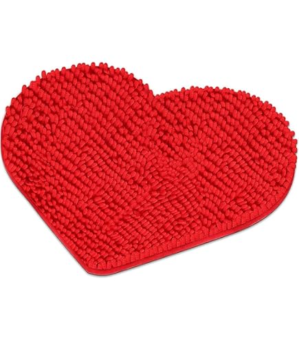 Tappeto Da Bagno A Forma Di Cuore Antiscivolo Rosa San Valentino - Decorazione Camera Da Letto - 2