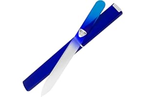 ‎BONA FIDE BEAUTY Glasnagelfeile mit Etui - Nagelfeile Glas aus Tschechischem Glas - Maniküre Glasfeile für Nägel, Präzisionsfeilen mit Glattem Finish - Bona Fide Beauty Pastell Premium Nagelfeile