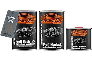 TRISTARcolor Peinture Voiture Kit pot prêt à la pulvérisation pour BMW A56 Chrome Line Shadow Metallic peinture de base + vernis clair 2K 2,5 L