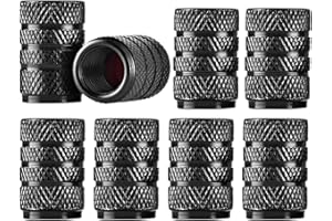 OUDQFCJ 8 Piezas Tapones de Válvula Aleación Aluminio, Resistentes Corrosión, A Prueba Fugas, Ajuste Universal, Tapas Válvulas para Coche, Bicicleta, Moto, Rueda, Valvula, Neumaticos